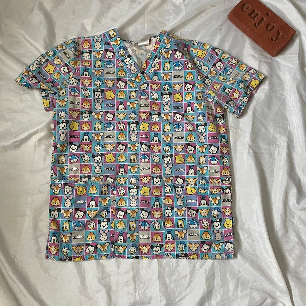 Disney Cuties Medical Scrub Top Nurse Women's Size Extra Small